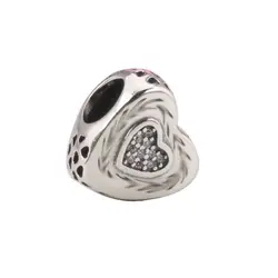2019 Горячие S стерлингового серебра 925 классический логотип любовь Полые бусины подходит браслет с подвеской «сделай сам» женские ювелирные