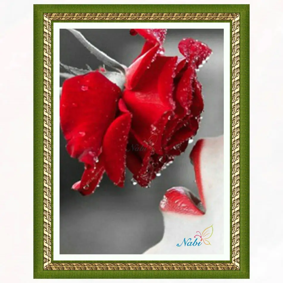 

Square diamond mosaic painting diamond embroidery cross stitch Flower rose - 3d diy full crystals beadwork sale 4299R
