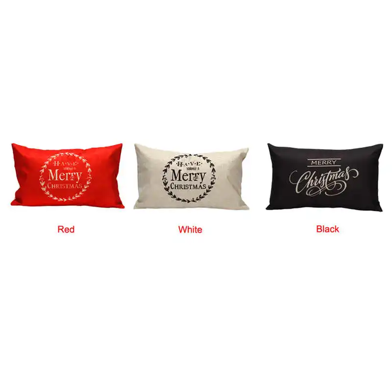 Rectangle Christmas Pillow Sofa Waist Throw Cushion Cover 30cm50cm Home Decor pillow covers decorative embroidered #2o18 (6)