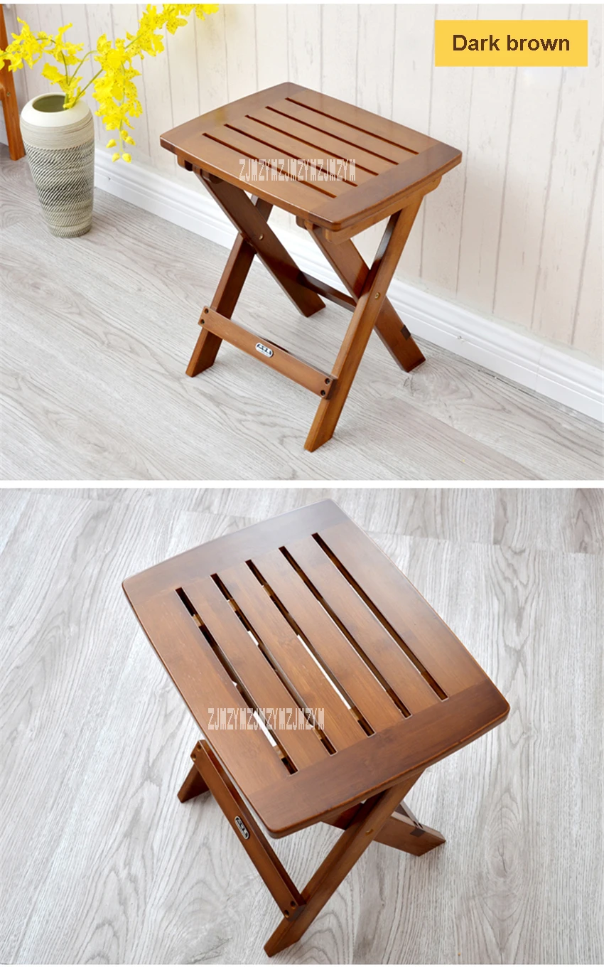 Современный простой портативный складной бамбуковая скамейка высокого качества твердой древесины малая скамья Открытый рыбалка стул
