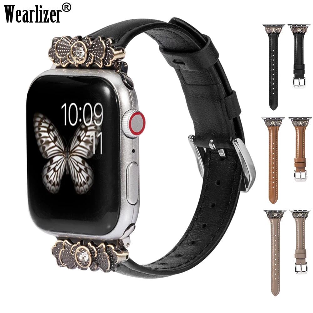 Ремешок для часов Apple Watch Series 2019 3/5/4 кожаный ремешок iWatch уникальный классический