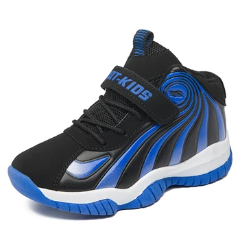 

2018 New Style High Top Basketball Shoes for Kids Boys Girls Outdoor Sneakers Children's Sport Shoes PU Leather Trainers