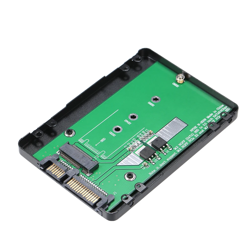 Корпус для твердотельных накопителей SSD черный металлический корпус M.2 NGFF на 22