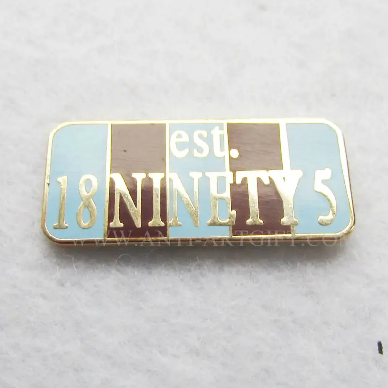 

Custom soft enamel lapel pins multiple color est gold letter of 18 ninetys high quality emblems No MOQ high quality