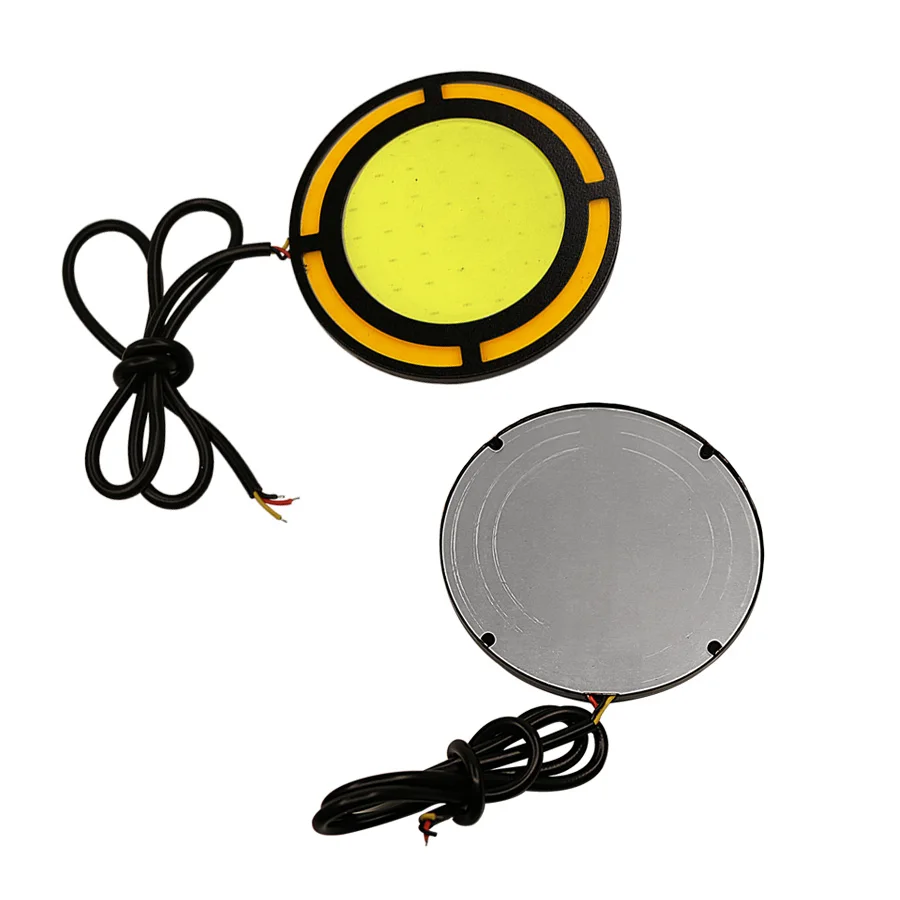 YCCPAUTO  ÷ LED ְ ,  COB Ȱ, DRL  õ, DC12V, ȭƮ, ڹ, 73mm, 2 
