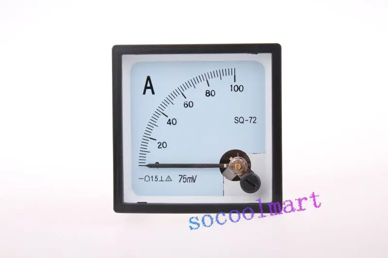 High Quality Analog AMP Panel Meter + Shunt DC 20Ain Current Meters