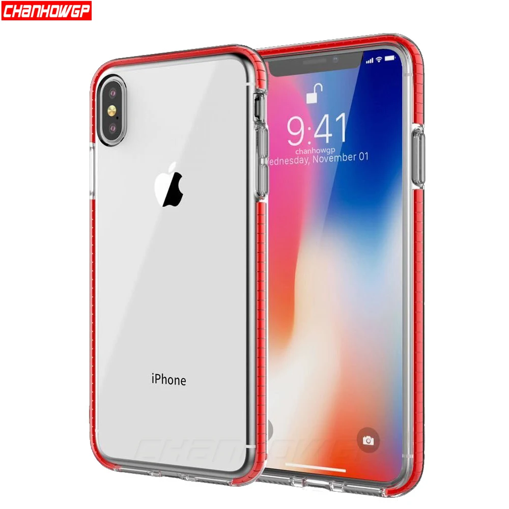 

Double Color Shockproof Silicone Case For iPhone XS Max XR X Phone Cover Cases For 6 6s 7 8 Plus + 10 x xr xs max Funda Shell