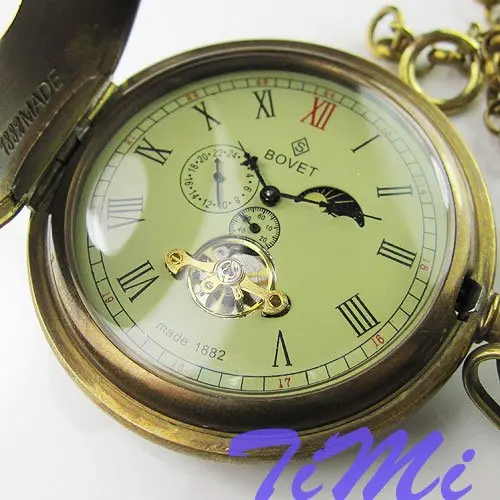 Старые антикварные двойные Чехлы Tourbillon MoonPhase карманные часы C080|watch opener tool kit|watch