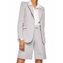 Серый Для женщин комплект с короткими штанами Для женщин Красивые комплекты для девочек бойфренда одежда модель наряд индивидуальный