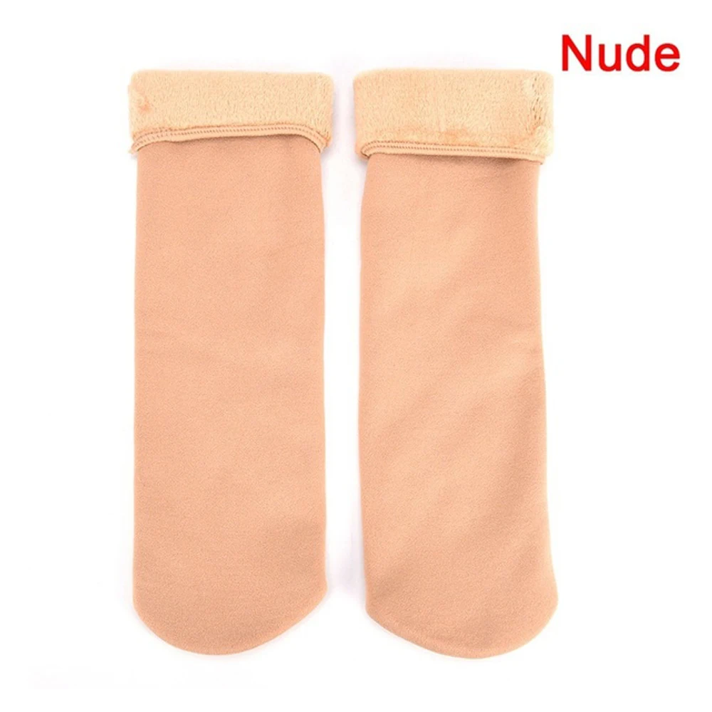 Женские носки, толстые дышащие спортивные носки, Утепленные зимние сапоги - Цвет: skin tone