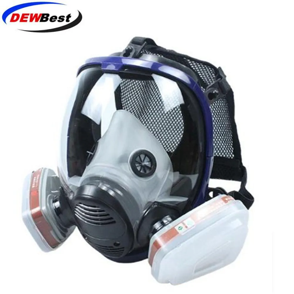 

New Industrial 7-In-1 6800 Full Gas Mask Respirator With Filtering Cartridge For Painting Spraying Similar For 3M 6800