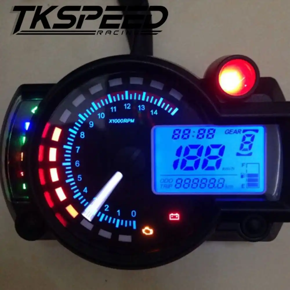 15000rpm Modern Motorcycle Digital Light Lcd Digital Gauge