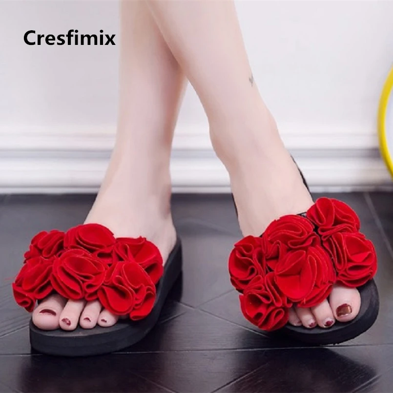Cresfimix women fashion 3cm floral printed slides lady casual comfortable heel slippers lady eva soft comfortable slippers a679 Cresfimix women fashion 3cm floral printed slides lady casual comfortable heel slippers lady eva soft comfortable slippers a679