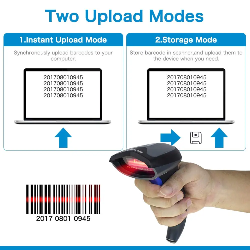 NETUM W8-X Bluetooth беспроводной 2D QR сканер штрих-кода и W6 2,4G беспроводной CCD считыватель штрих-кода для Мобильных Платежей компьютерный экран