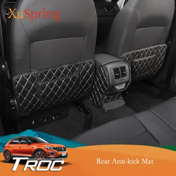 

XuSpring For VW T-Roc Troc 2017 2018 2019 Rear Seat Anti-kick Mat Pad Cover Case Cushion Stickers Car Styling 3pcs/kit