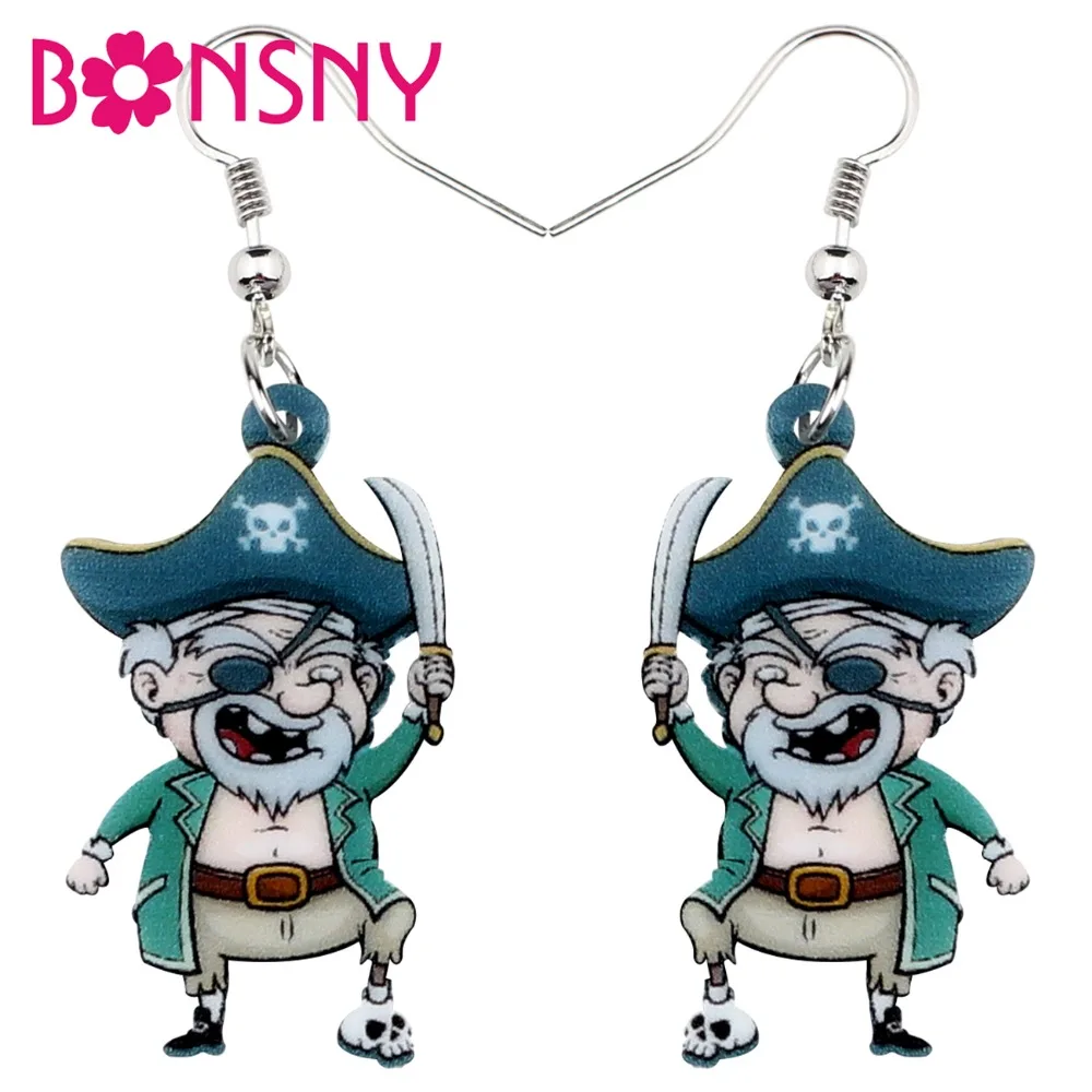 Акриловые украшения Bonsny для Хэллоуина с изображением старых пиратов Необычные