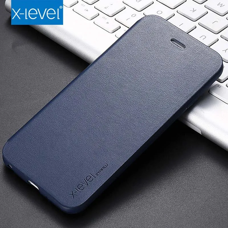 Ультратонкий флип-чехол X-level из ТПУ для iphone 7 7Plus 8 8plus X 6 6splus XR XS XSMax чехол KS0113