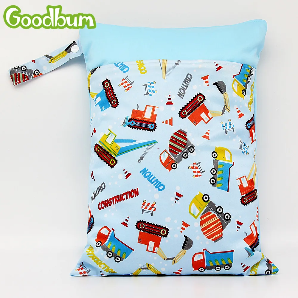 

Goodbum 30*40cm PUL Printed Diaper Waterproof Dry Wet Bag Nappy Bags Pail Liner Laundry Bag For Baby Reusable Cloth Diaper