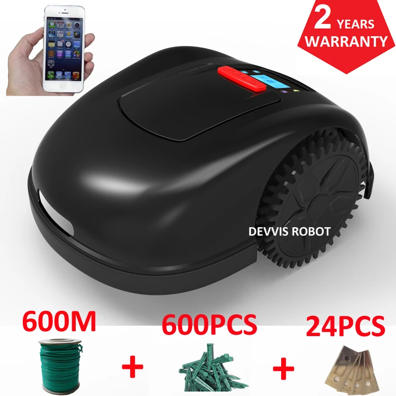 

Two Year Warranty WIFI APP Contorl Intelligent Robot Lawn Mower Grass Trimmer With 600m+600pcs pegs+24pcs blade