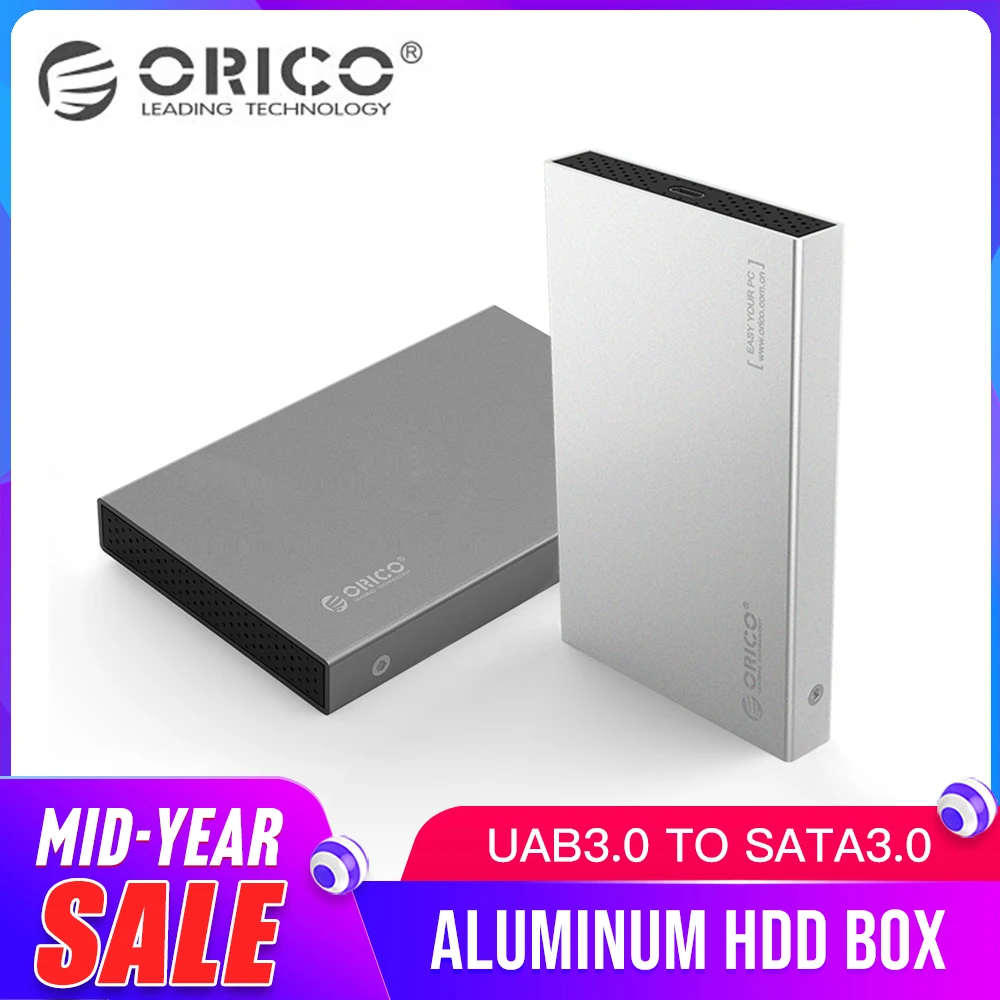 ORICO 2518S3 Алюминий 2 5 SATA коробка для жесткого диска HDD жесткий диск SSD Внешний чехол