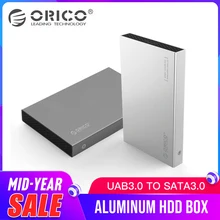 ORICO 2518S3 алюминиевый 2,5 SATA жесткий диск Корпус HDD SSD Внешний корпус USB3.0 5 Гбит/с поддержка 7 мм и 9,5 мм серый и серебристый