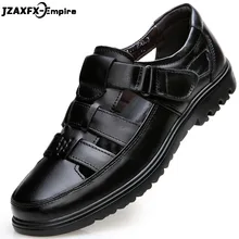 Мужские сандалии из натуральной кожи мужские уличные сандалии повседневная обувь дышащая Рыбацкая обувь мужская пляжная обувь