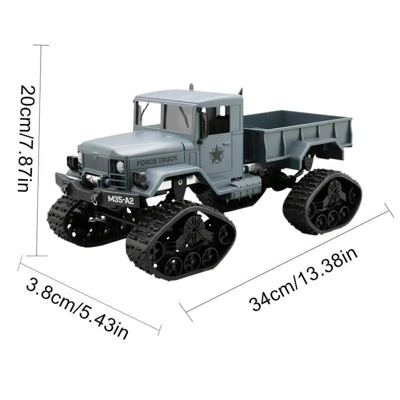 1/16 Climbing Car 4 Wheel Drive Off-Road RC Car Replaceable Wheel Remote Control Military Truck RTR Monster Truck