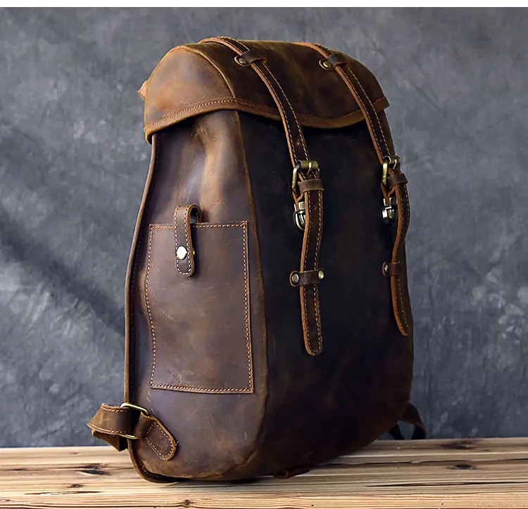 mens leather backpack