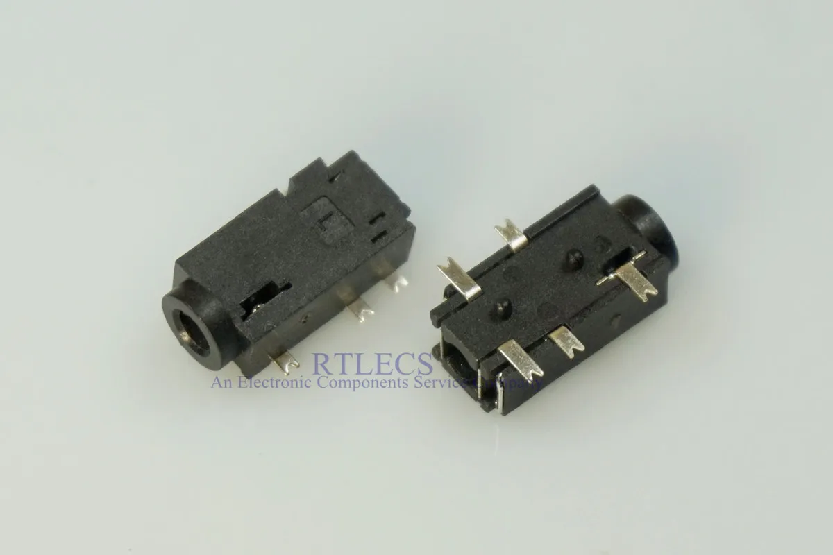 1000pcs Phone jack 2 5mm 5 pin for 4 poles stereo headphone plug SMD type reflow solderable with locators DC30V 0 5A Rohs New