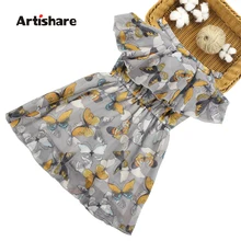 Летние платья для девочек, летнее платье с открытыми плечами вечерние шифоновые платья для девочек Одежда для девочек-подростков 6, 8, 10, 12, 13, 14 лет