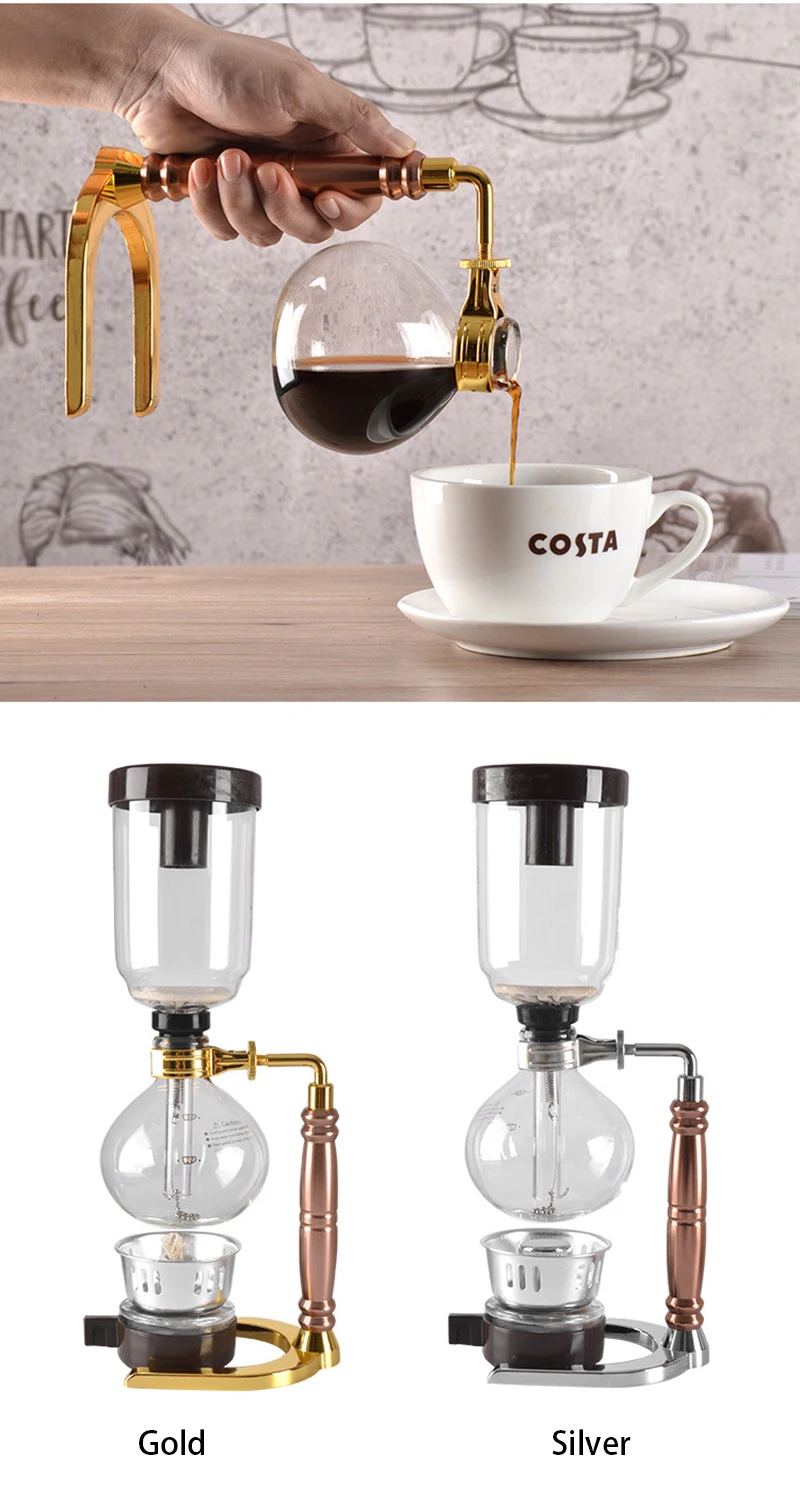 Японский стиль сифон кофеварка чай сифон горшок вакуумная Кофеварка тип стекла кофе машина фильтр kahve makinas 3cup