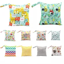 Asenappy моющийся подгузник сумка мультфильм печати Влажные Сумки Многоразовые для мамы хранения коляски Аксессуары подгузник Bags28* 30 см