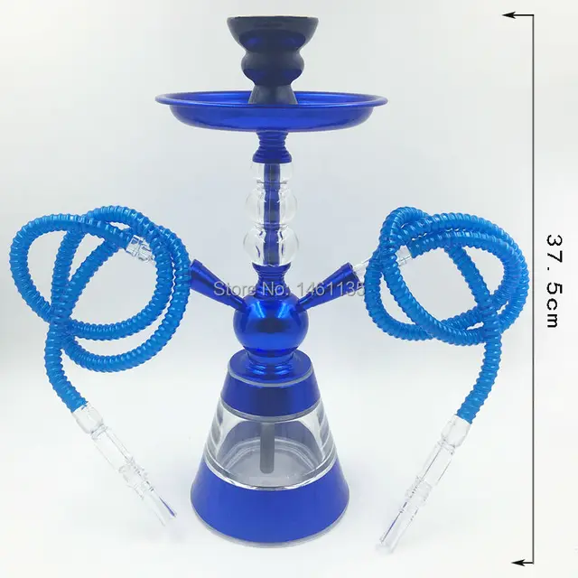 Tapered Hookah shisha, big smoke nargile, shisha pipe double cachimbas