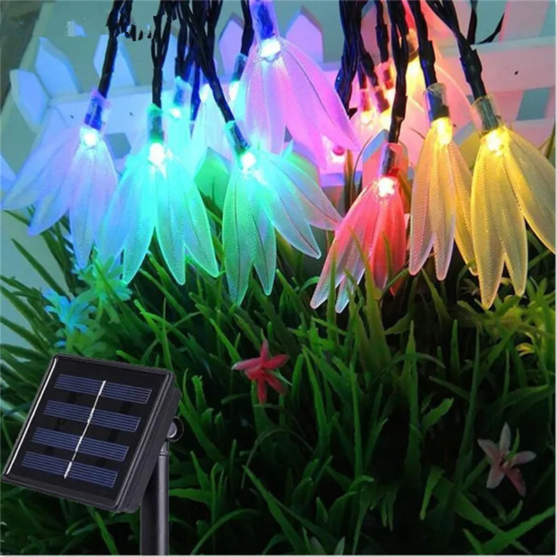 

6M 30Leds String lights Waterproof Four-leaf Flower Solar Powered String Lamp For Christmas Holiday Party Decoration Lighting