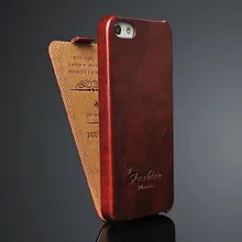 Вертикальный флип-чехол из натуральной кожи с масляным воском для Apple iPhone 5 5S se(4,"), фирменные оригинальные роскошные чехлы высокого качества