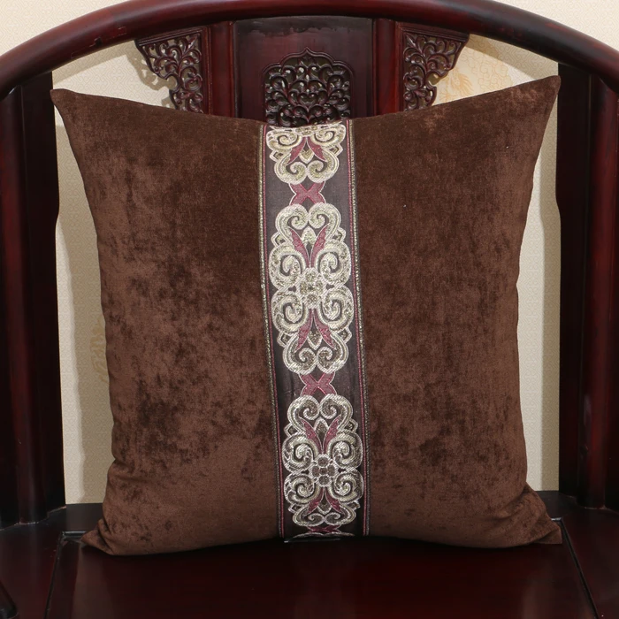 Decorative Patchwork Lace Sofa Chair Pillow Cushion High End Velvet Fabric Bed Lumbar Cushion Backrest 18 inch 20 inch 24 inch Decorative Patchwork Lace Sofa Chair Pillow Cushion High End Velvet Fabric Bed Lumbar Cushion Backrest 18 inch 20 inch 24 inch