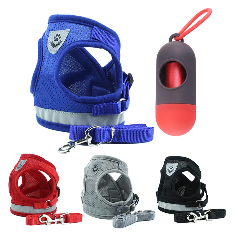 

Pet Dog Vest Harness Reflective Dog Leash Nylon Rope With Metal Hook Lead Cat Dog Mountain Running Tracking For Large Small Dogs