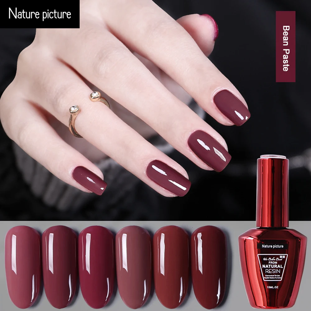 15ML Bean Paste Color UV Gel Nail Polish Soak Off Liquid Nail Gel