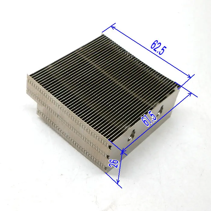 Быстрая алюминиевые ребра теплоотвод трубы плавники никелирование 62,5*61,5*26 мм может через 2 шт 6 мм теплоотвод
