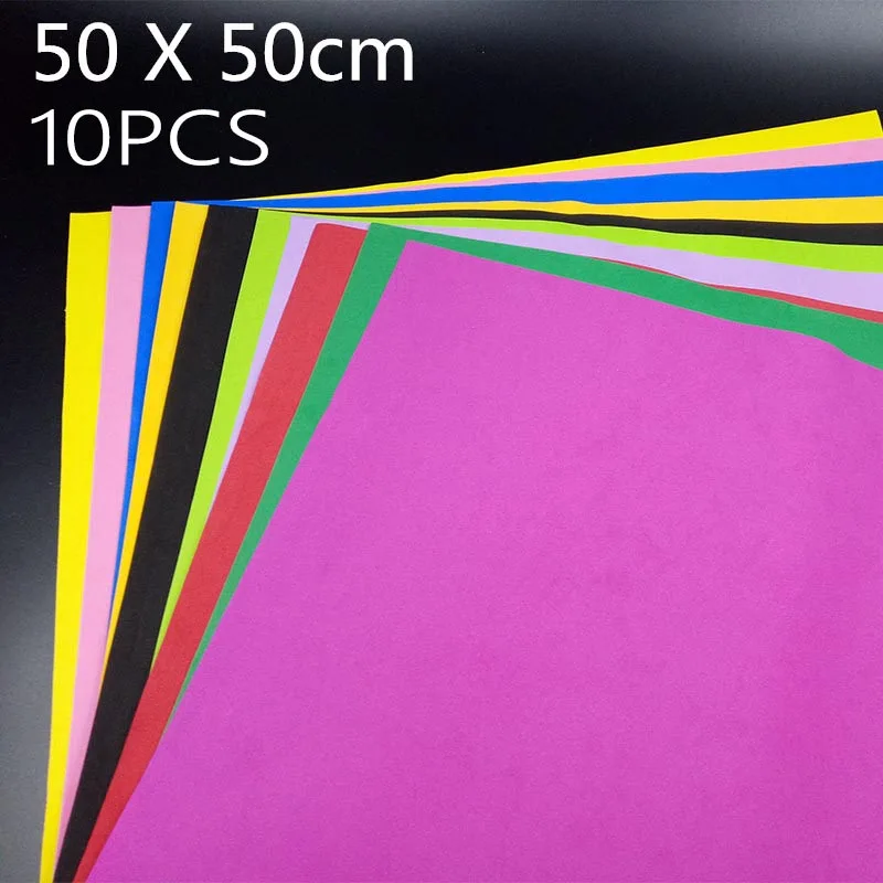 10 قطعة الكثير رغوة الصفحات الورقية DIY Foamiran الاطفال 50*50 سنتيمتر/19.7*19.7 لون عشوائي