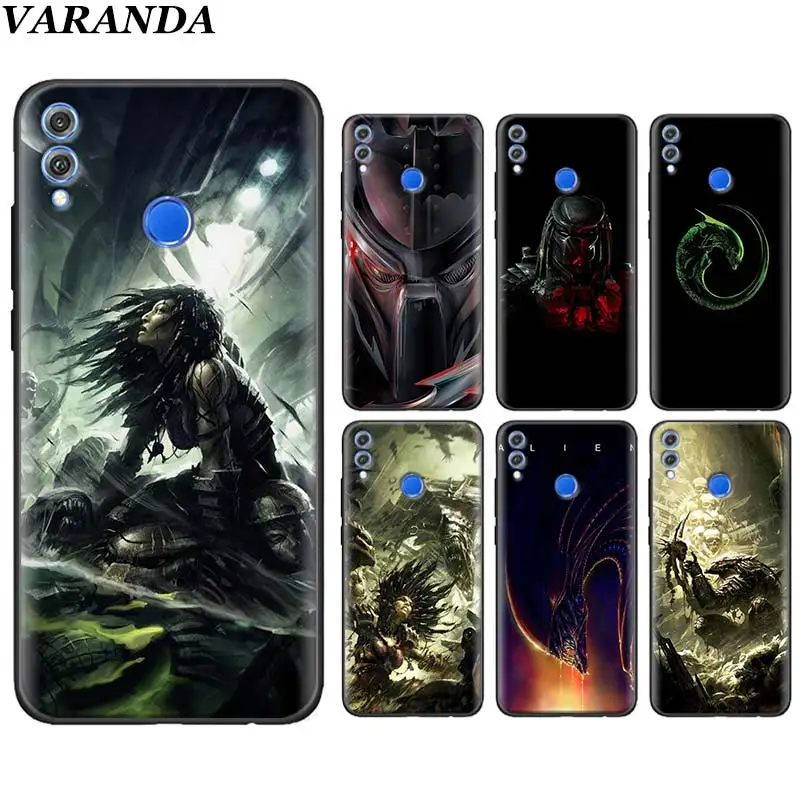

Alien vs Predator Silicone Cases for Huawei Honor 20 Pro 10 20 Lite 8X 8A 8C 8S Y6 Y7 Y9 2019 Black Soft Case