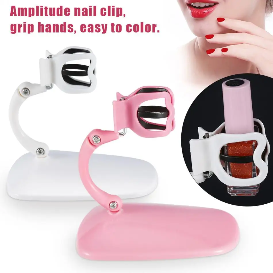 

Hand Free Nail Polish Gel Bottle Holder Easy Manicure Nail Art Display Nail Varnish Stand Tilt Clip Grip Nail Polish Holder Tool