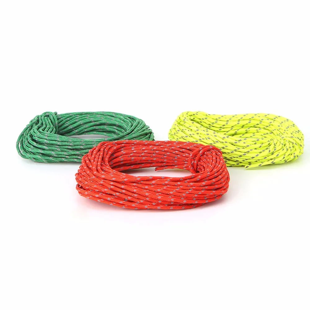 2.5mm Reflective Guyline Camping Tarp Tent Wind Rope Runners Line Cord