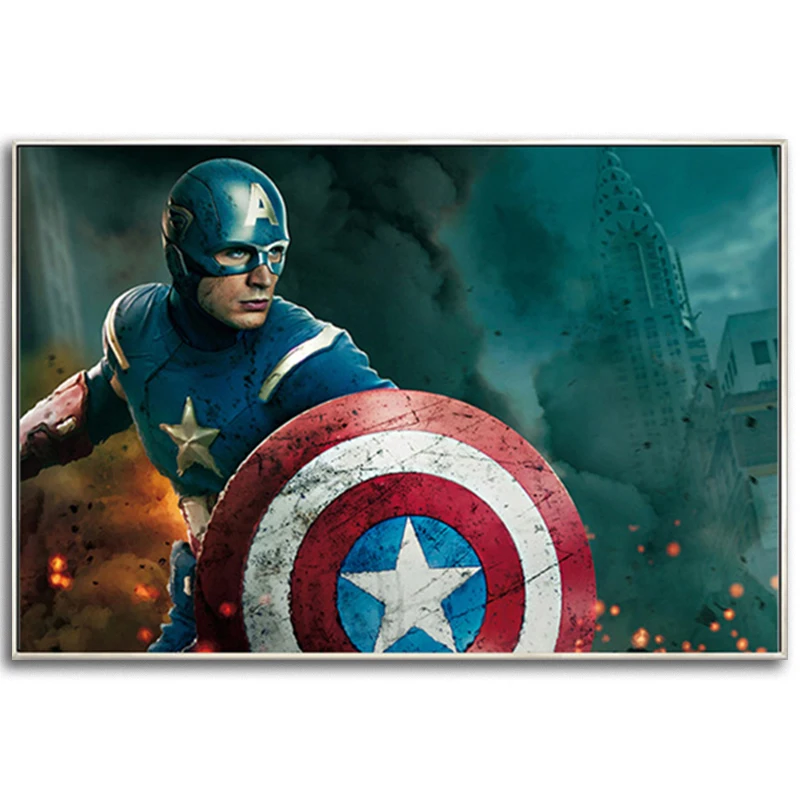 5d Diy Diamond Painting Cartoon Mosaic Marvel super hero Captain