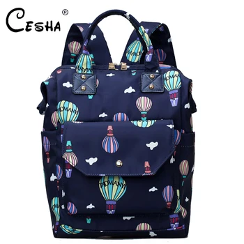 

CESHA Fashion Cartoon Printing Mommy Backpack High Quality Waterproof Nylon School Backpack Durable Baby Bag Mummy Shoulders Bag
