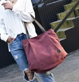 

Fashionable women canvas shoulder bag bulk tide art leisure handbags