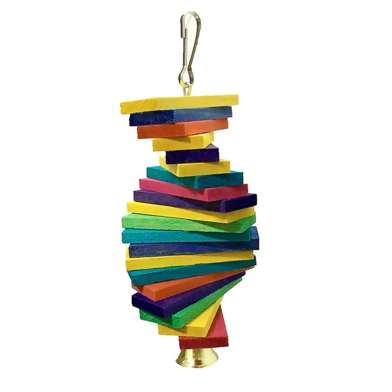 

Coloful Building Blocks Parrot Aves Chew Bite Toy for Pet Bird Wood Hanging Toy Decoration Wooden Building Blocks for Pet Bird