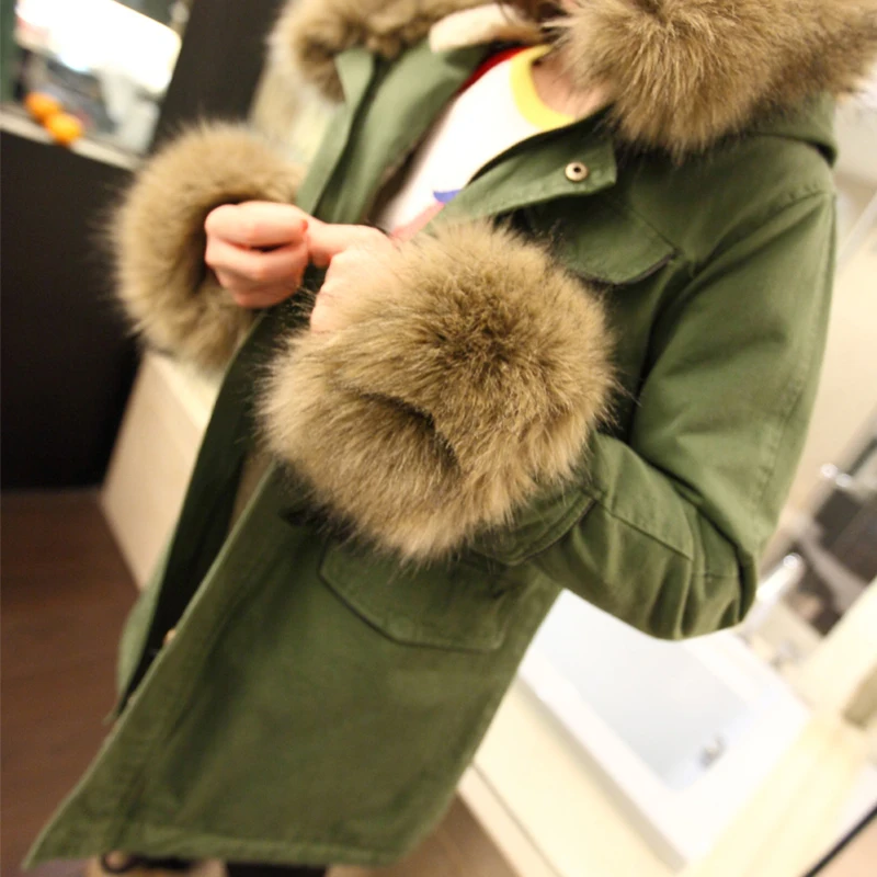 Günstig YNZZU Ein Paar! Neuheiten Frauen Winter Warm Haarigen manschette Faux Waschbären Pelz Frauen Kleidung Zubehör faux pelz handgelenk manschette YA002