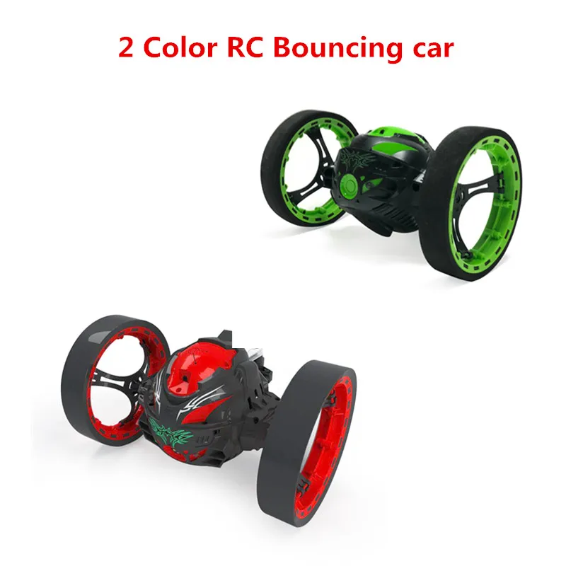 

High Speed RC Car Bounce Jumping Cars Remote Control Toys Flexible Wheels Rotation Music LED Light Stunt Car Kids Toy
