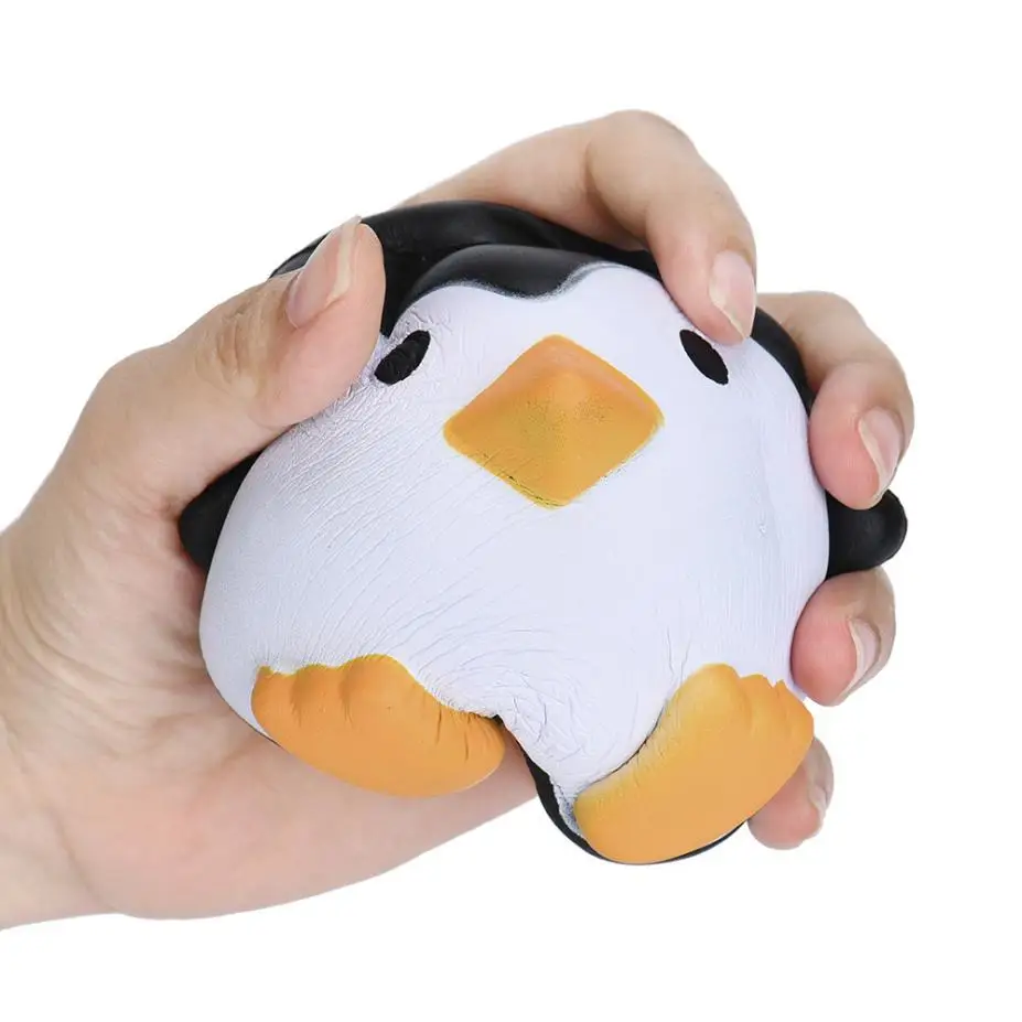 12 см антистрессовый мяч сжимаемая игрушка kawaii jumbo мягкие игрушки медленно поднимающиеся животные Пингвин облегчение стресса Эластичные Игрушки для детей